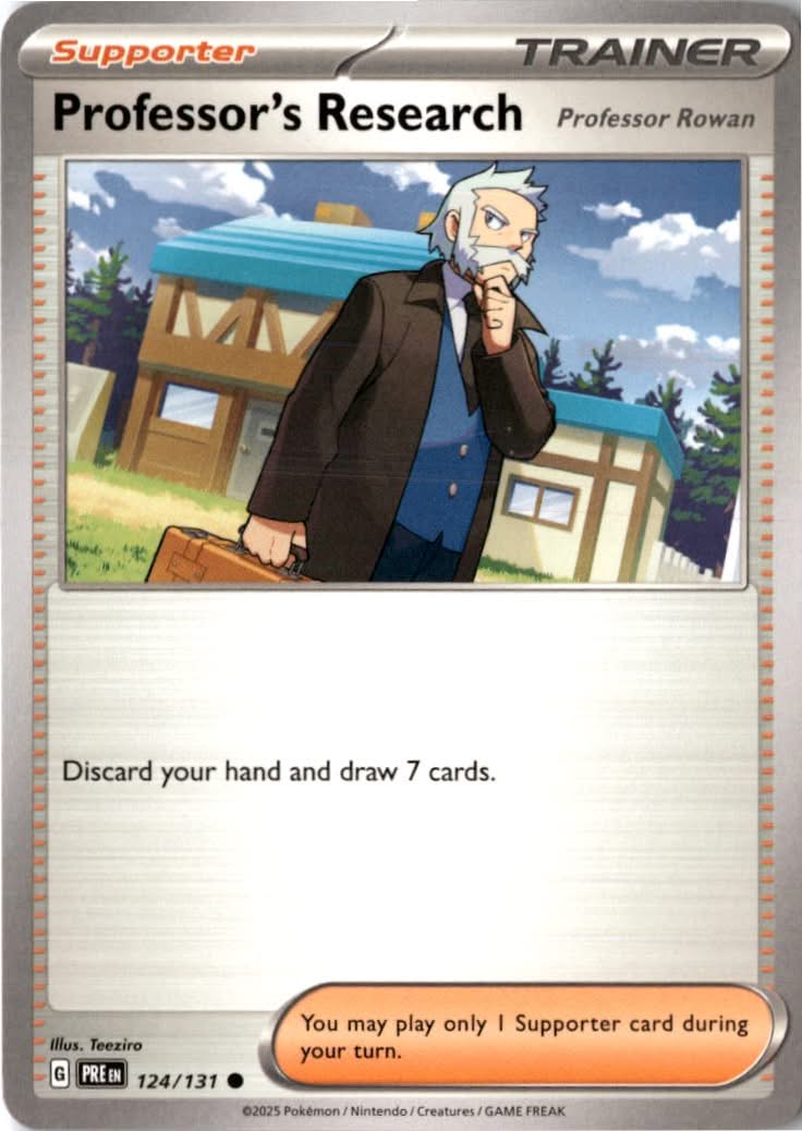 Professor's Research [Professor Rowan] #124/131 - Prismatic Evolutions - Pokemon - Common - Near Mint