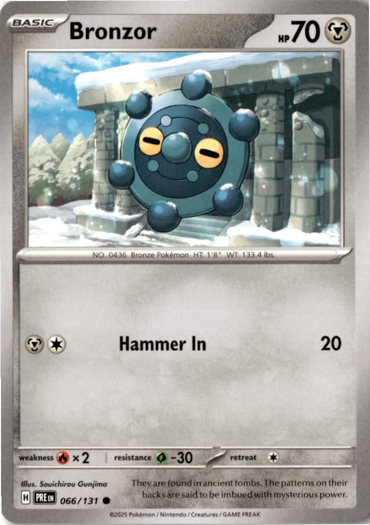 Bronzor #066/131 - Prismatic Evolutions - Pokemon - Common - Near Mint