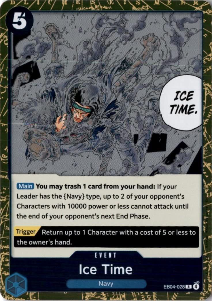Ice Time (ST-33 Reprint) #EB04-028 - Starter Deck 33: BLUE Kuzan - One Piece Card Game - Rare - Near Mint