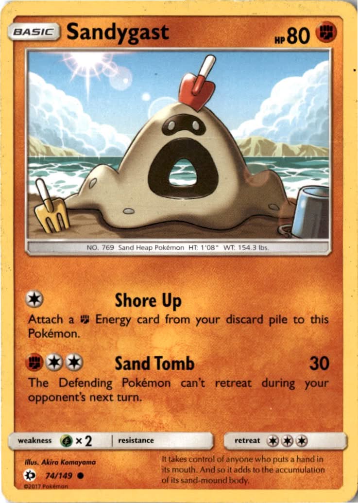 Sandygast #74/149 - Sun & Moon - Pokemon - Common - Moderately Played