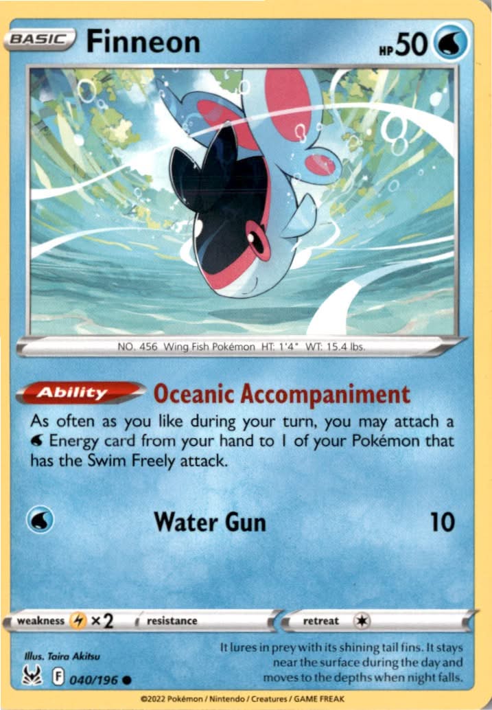 Finneon #040/196 - Lost Origin - Pokemon - Common - Near Mint