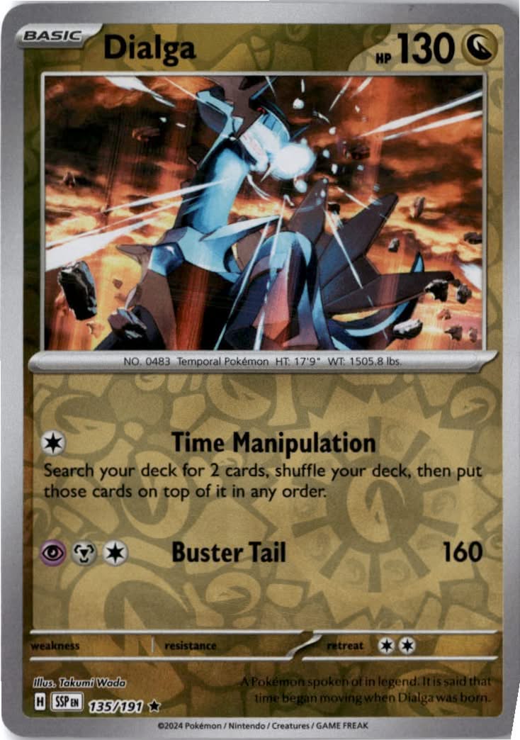 Dialga #135/191 - Surging Sparks - Pokemon - Rare - Near Mint