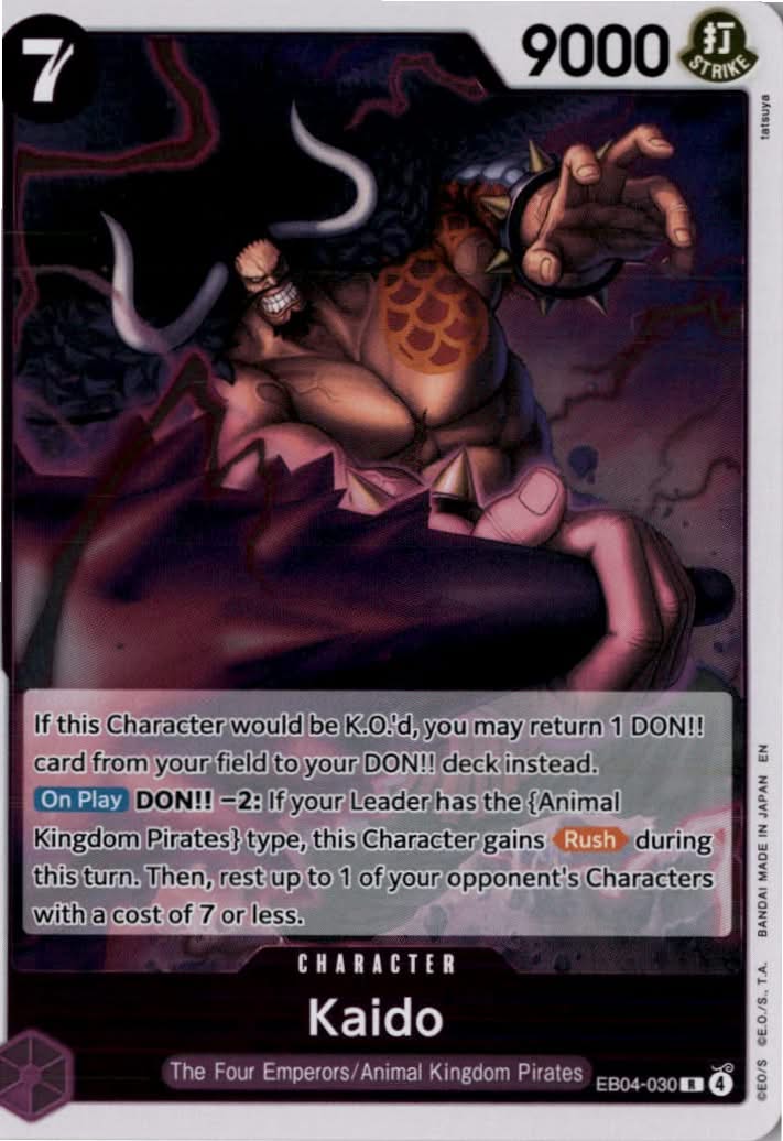 Kaido (OP14 Reprint) #EB04-030 - The Azure Sea's Seven - One Piece Card Game - Rare - Near Mint