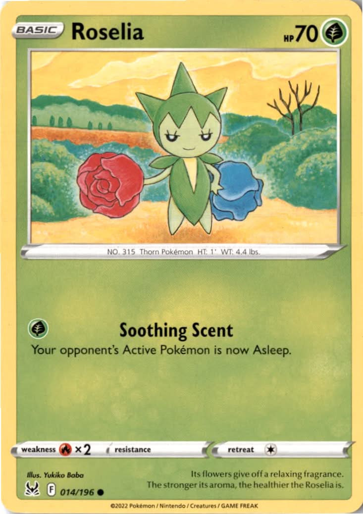 Roselia #014/196 - Lost Origin - Pokemon - Common - Near Mint