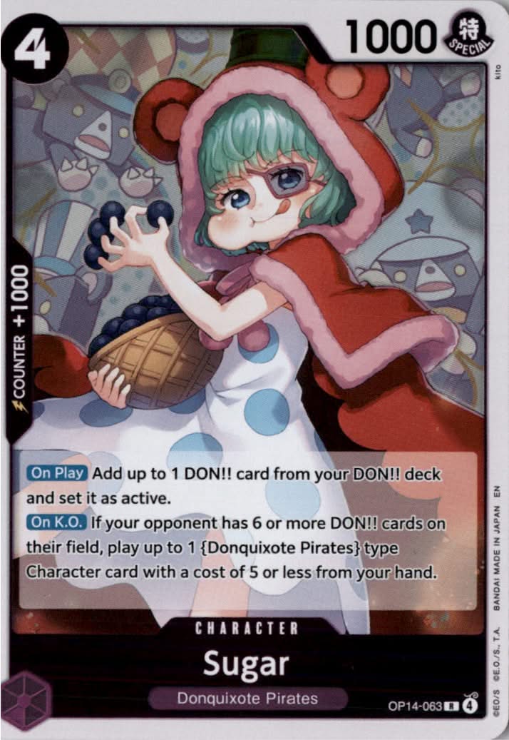 Sugar #OP14-063 - The Azure Sea's Seven - One Piece Card Game - Rare - Near Mint