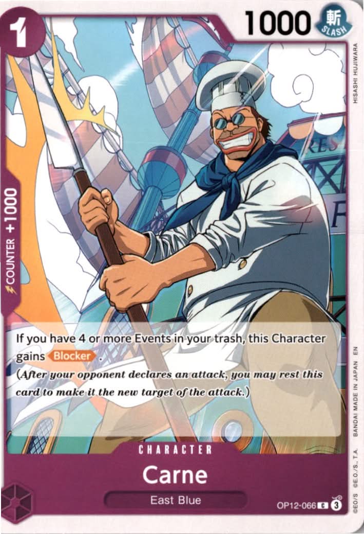 Carne #OP12-066 - Legacy of the Master - One Piece Card Game - Common - Near Mint