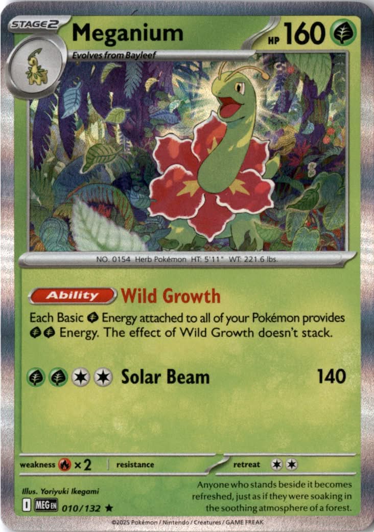 Meganium #010/132 - Mega Evolution - Pokemon - Rare - Near Mint