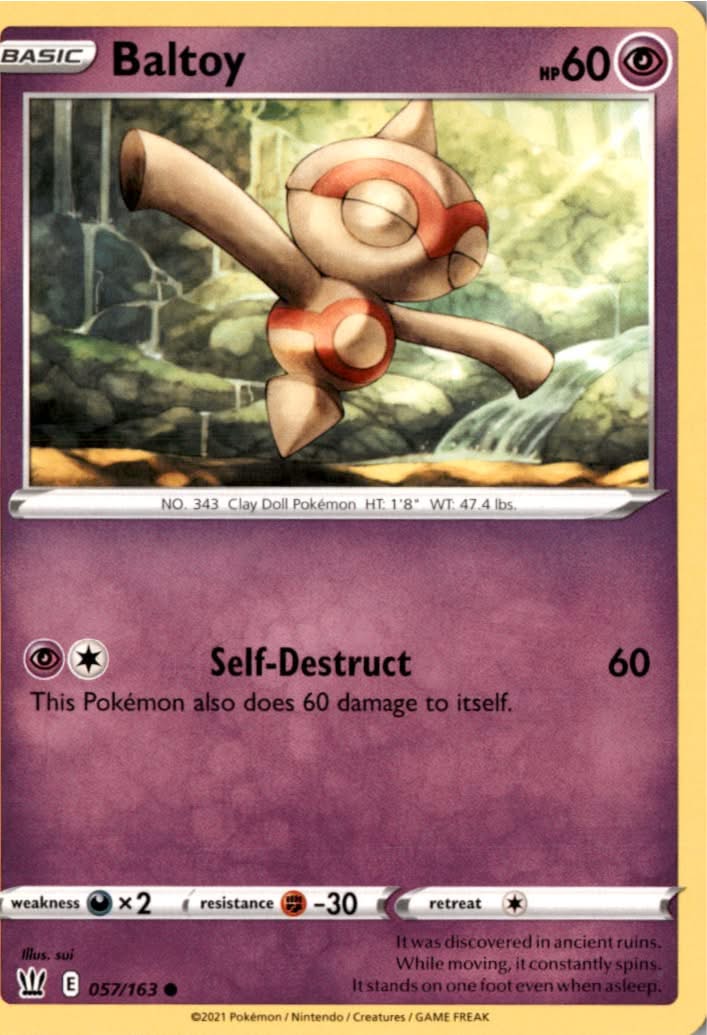 Baltoy #57/163 - Battle Styles - Pokemon - Common - Near Mint