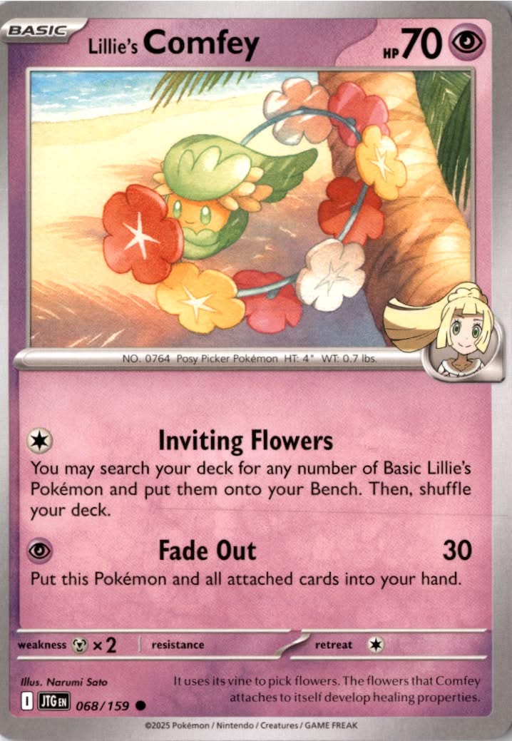Lillie's Comfey #068/159 - Journey Together - Pokemon - Common - Near Mint
