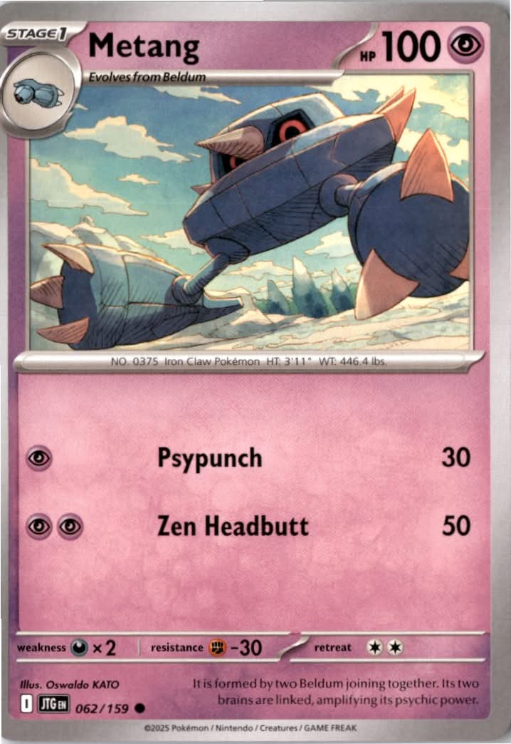 Metang #062/159 - Journey Together - Pokemon - Common - Near Mint