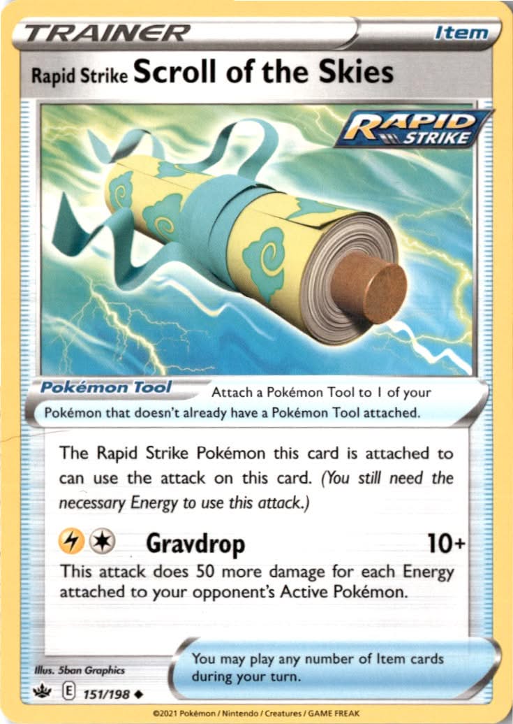 Rapid Strike Scroll of the Skies #151/198 - Chilling Reign - Pokemon - Uncommon - Near Mint