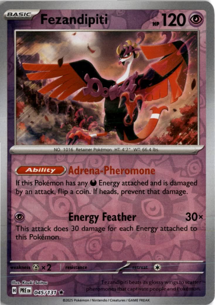 Fezandipiti #045/131 - Prismatic Evolutions - Pokemon - Rare - Near Mint