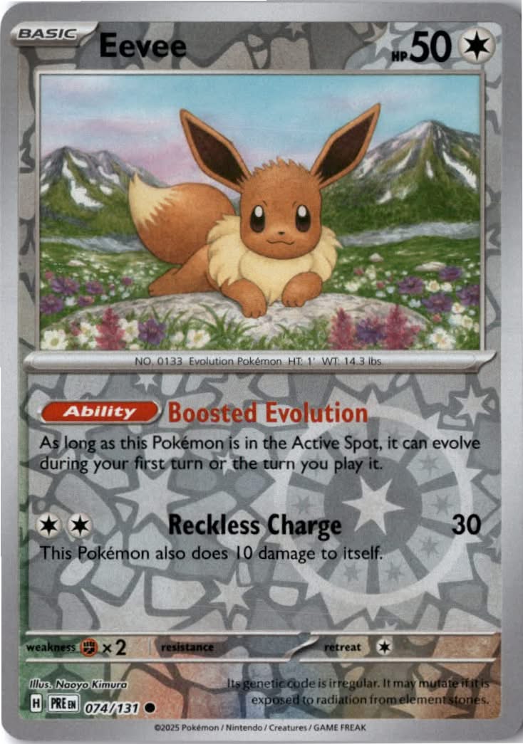 Eevee #074/131 - Prismatic Evolutions - Pokemon - Common - Near Mint