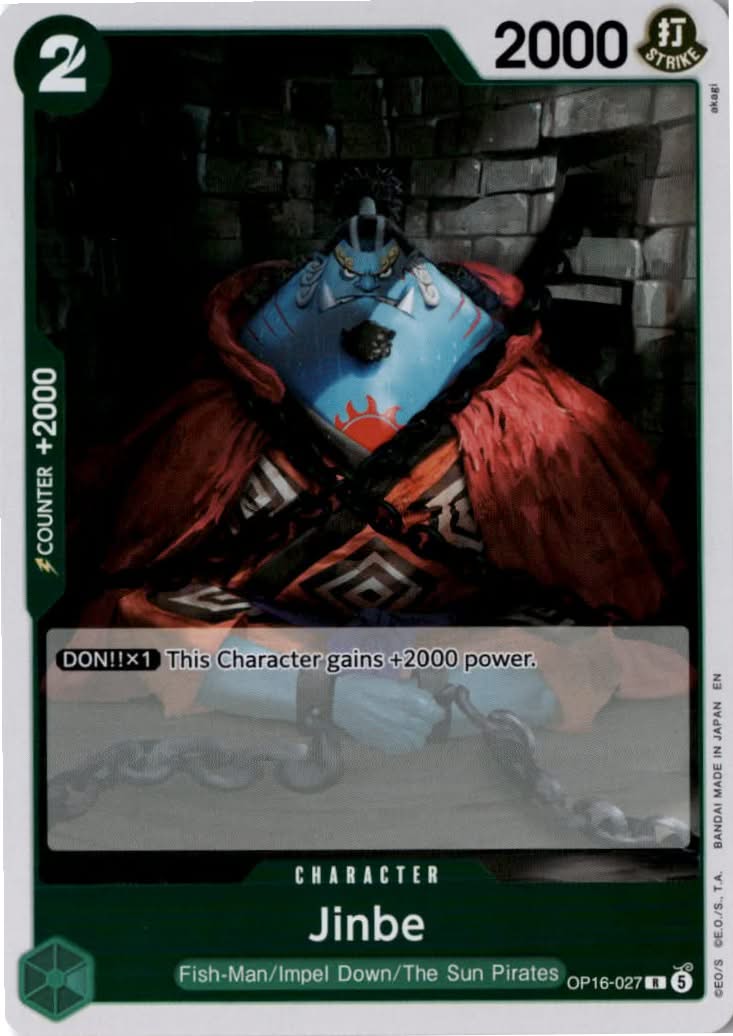 Jinbe #OP16-027 - The Time of Battle - One Piece Card Game - Rare - Near Mint