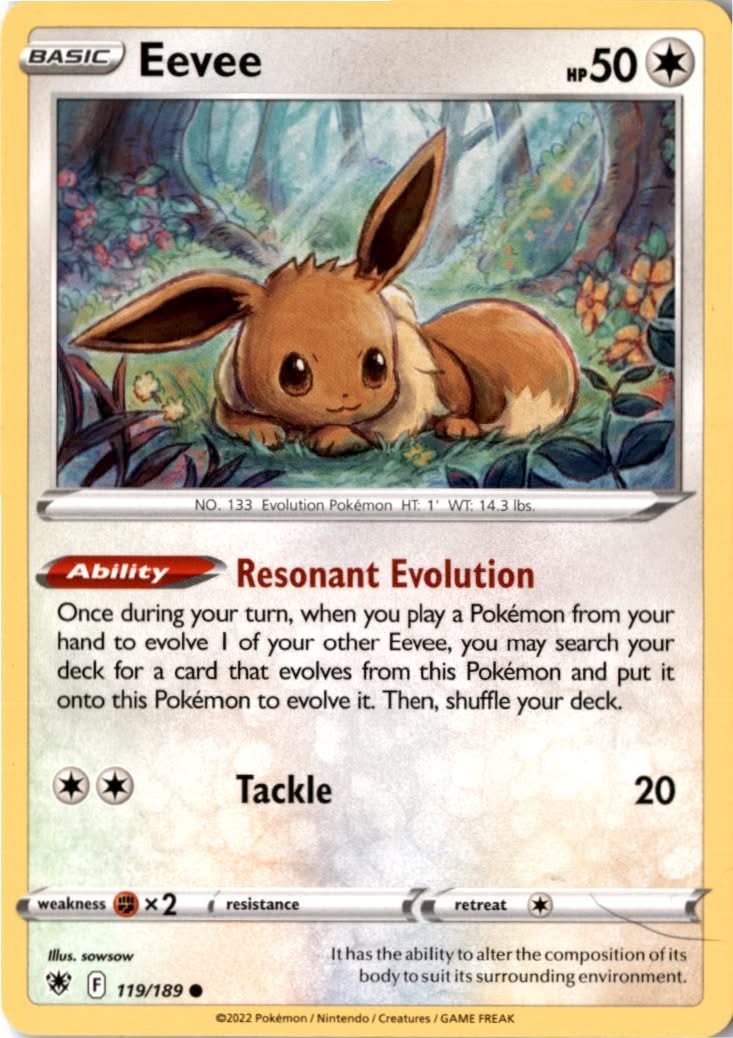 Eevee #119/189 - Astral Radiance - Pokemon - Common - Near Mint