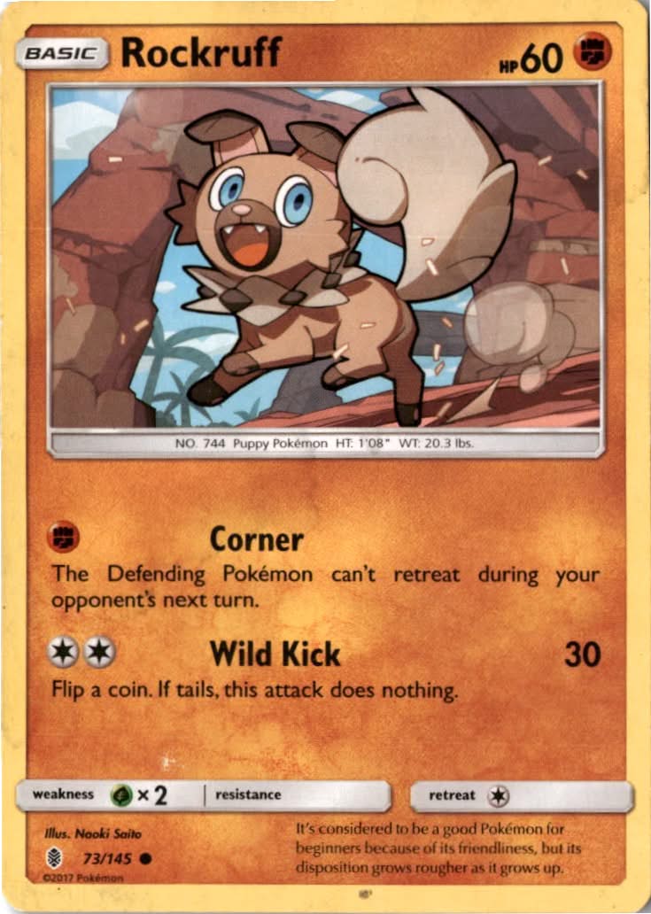 Rockruff #73/145 - Guardians Rising - Pokemon - Common - Moderately Played