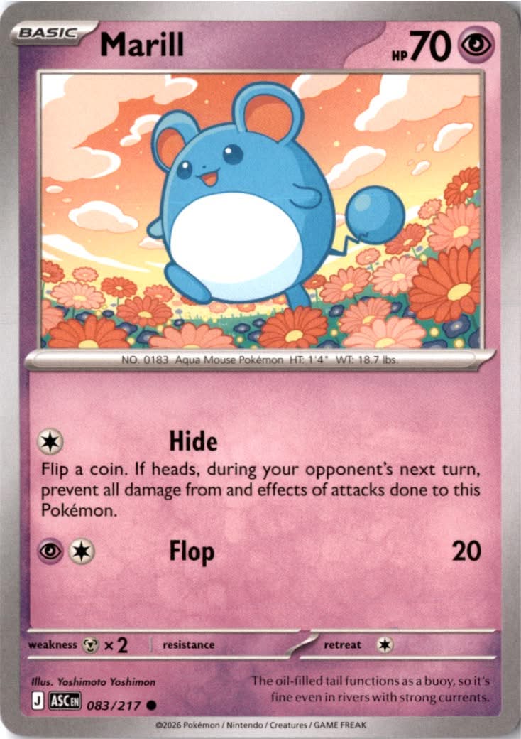 Marill #083/217 - Ascended Heroes - Pokemon - Common - Near Mint