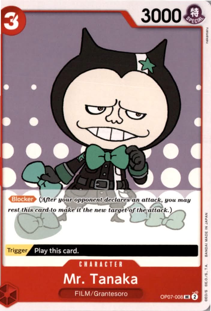 Mr. Tanaka #OP07-008 - 500 Years in the Future - One Piece Card Game - Uncommon - Near Mint