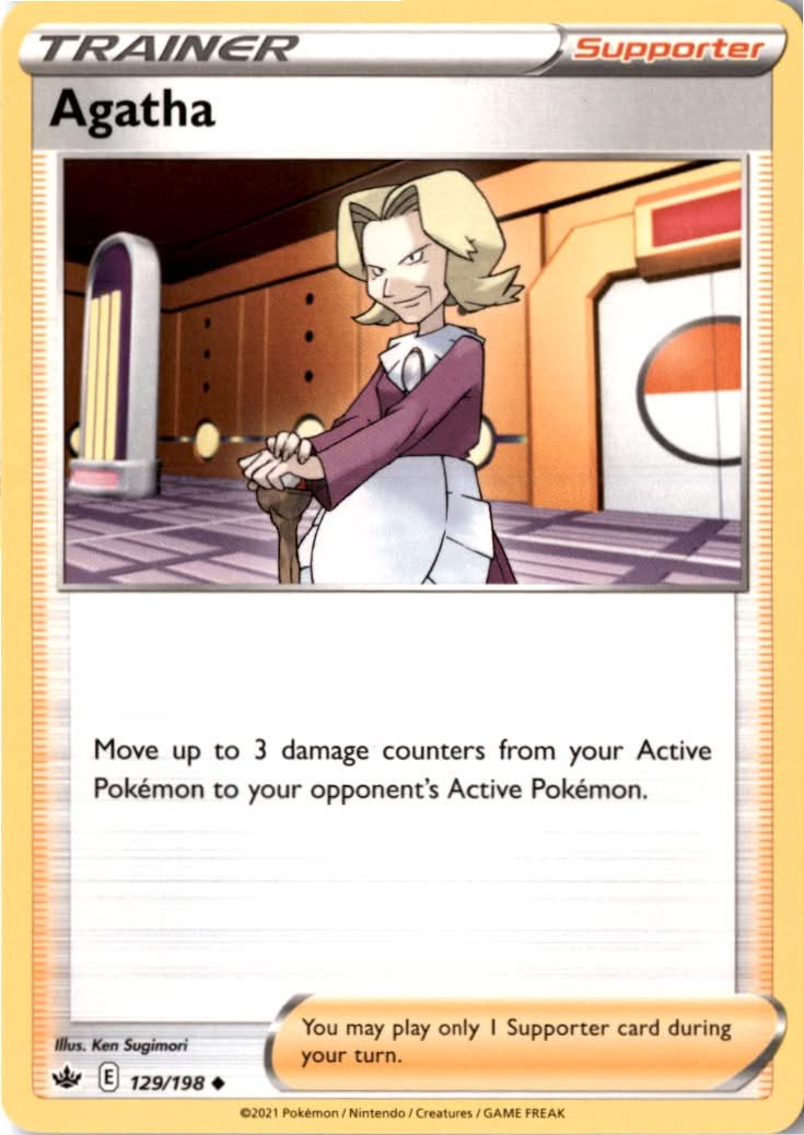 Agatha #129/198 - Chilling Reign - Pokemon - Uncommon - Near Mint