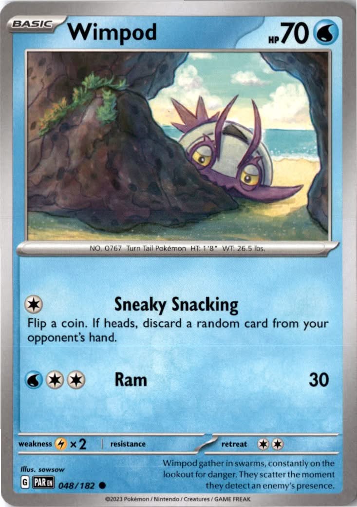 Wimpod #048/182 - Paradox Rift - Pokemon - Common - Near Mint