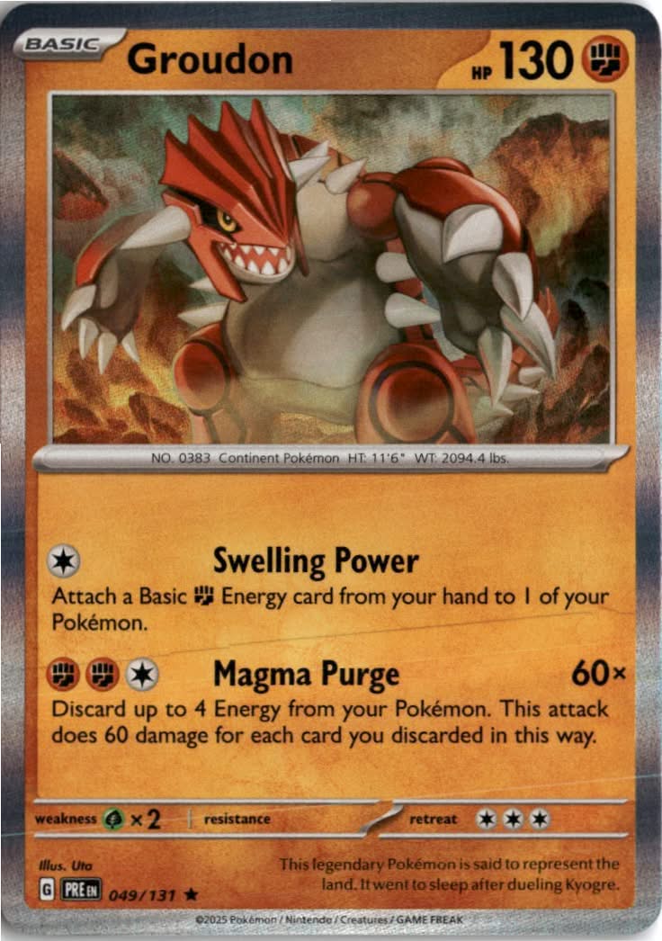 Groudon #049/131 - Prismatic Evolutions - Pokemon - Rare - Near Mint