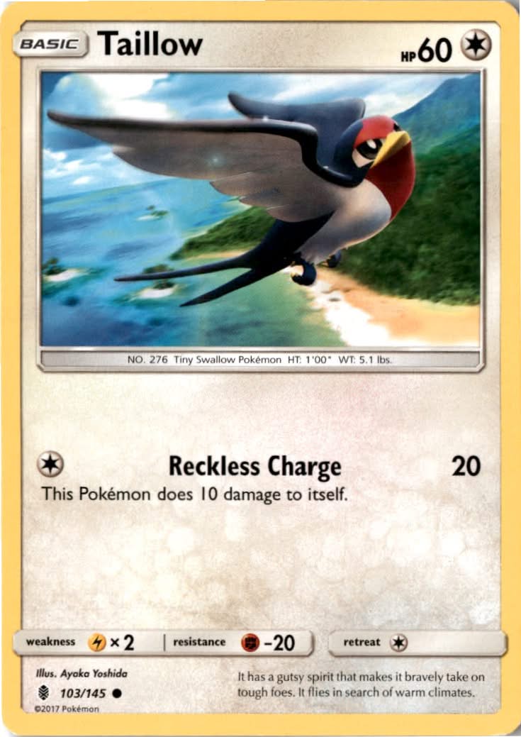 Taillow #103/145 - Guardians Rising - Pokemon - Common - Near Mint