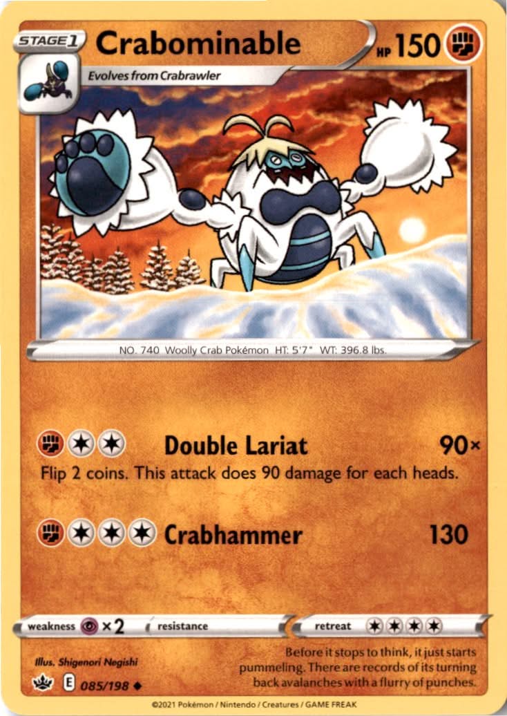 Crabominable #85/198 - Chilling Reign - Pokemon - Uncommon - Near Mint