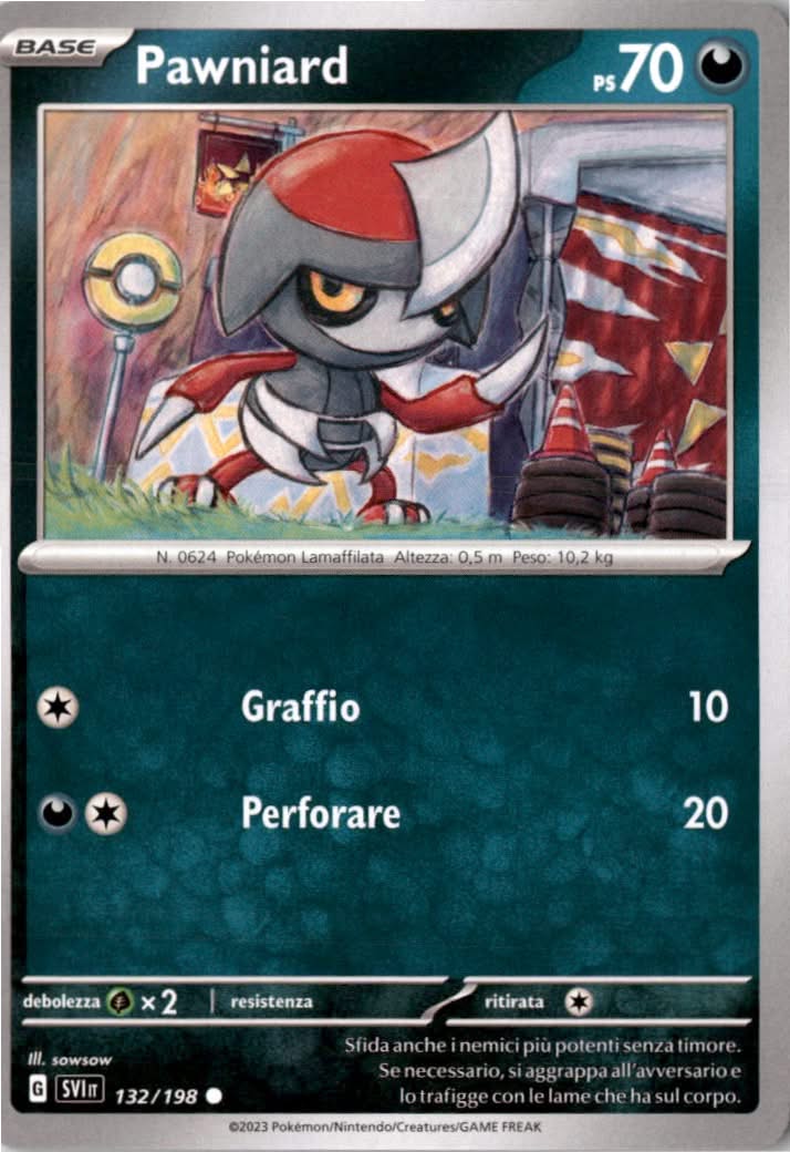 Pawniard #132/198 - Scarlet & Violet - Pokemon - Common - Near Mint