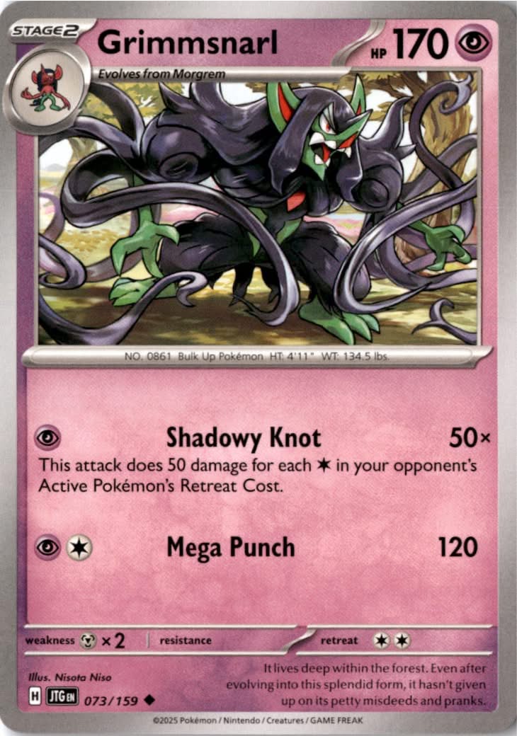 Grimmsnarl #073/159 - Journey Together - Pokemon - Uncommon - Near Mint