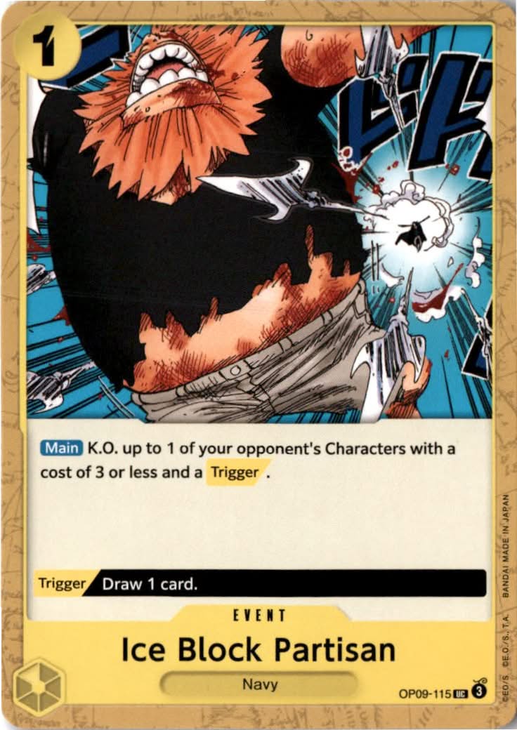 Ice Block Partisan #OP09-115 - Emperors in the New World - One Piece Card Game - Uncommon - Near Mint