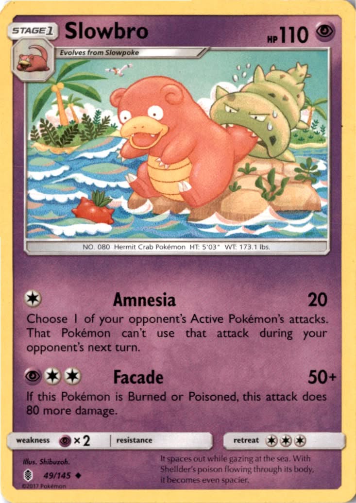 Slowbro #49/145 - Guardians Rising - Pokemon - Uncommon - Lightly Played