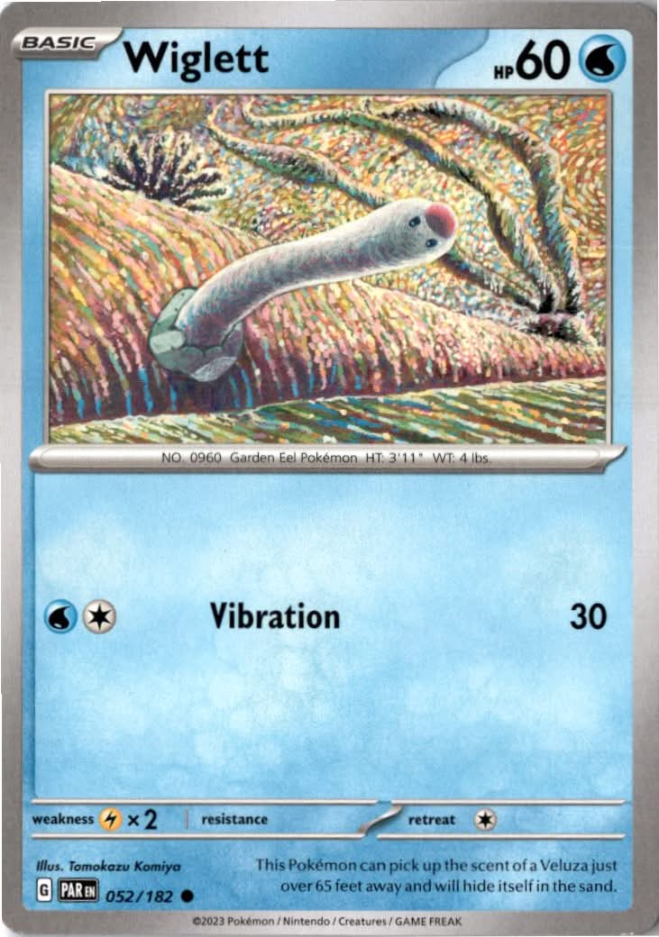 Wiglett #052/182 - Paradox Rift - Pokemon - Common - Near Mint