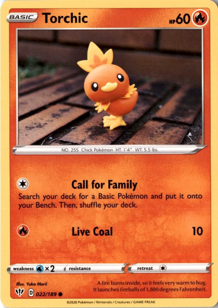 Torchic #22/189 - Darkness Ablaze - Pokemon - Common - Near Mint