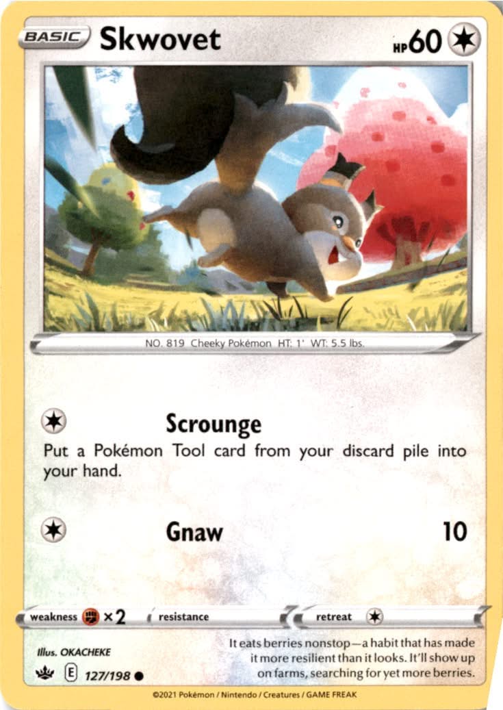 Skwovet #127/198 - Chilling Reign - Pokemon - Common - Near Mint