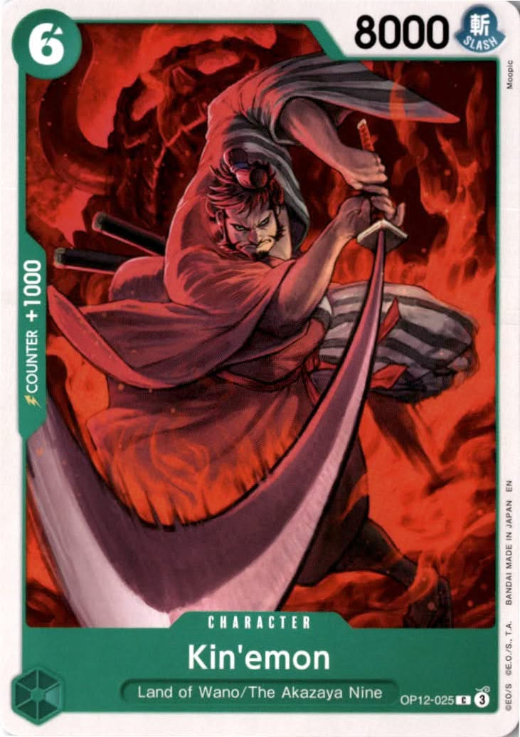 Kin'emon #OP12-025 - Legacy of the Master - One Piece Card Game - Common - Near Mint
