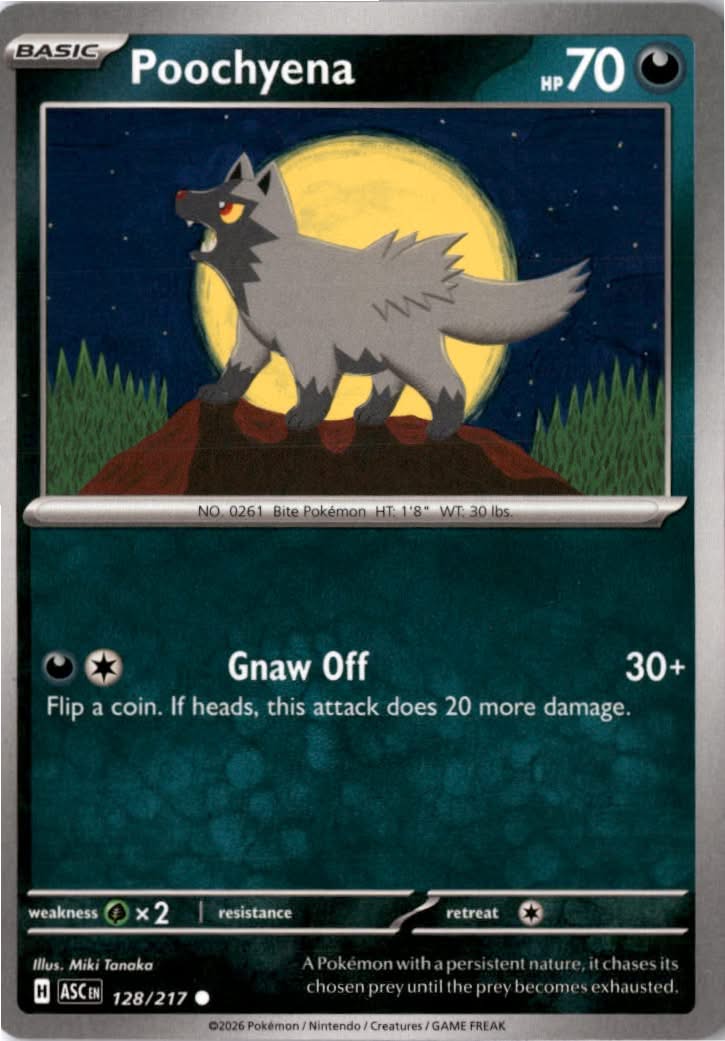 Poochyena #128/217 - Ascended Heroes - Pokemon - Common - Near Mint
