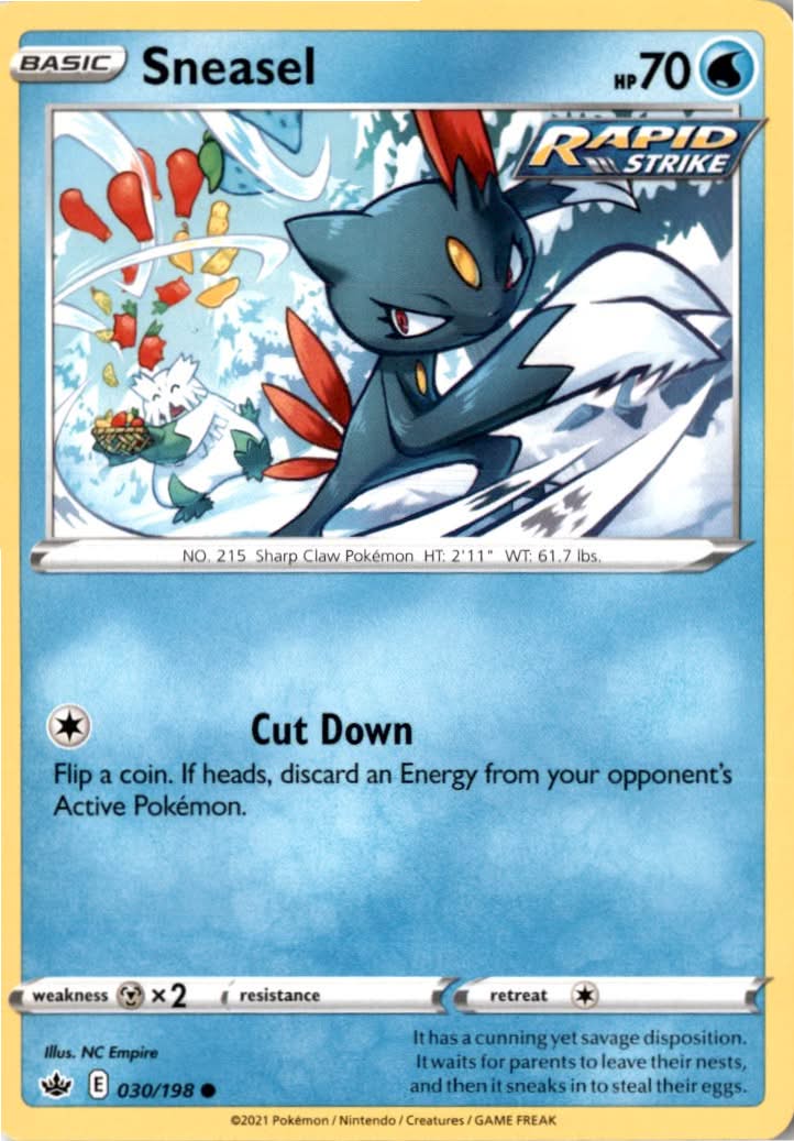 Sneasel #30/198 - Chilling Reign - Pokemon - Common - Near Mint