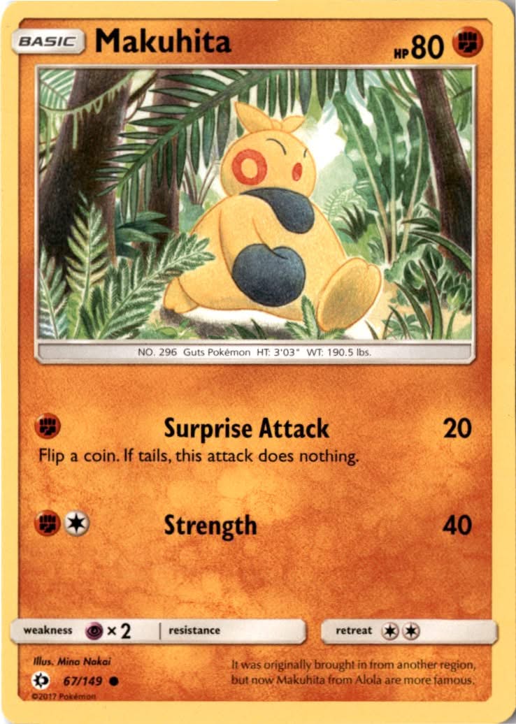 Makuhita #67/149 - Sun & Moon - Pokemon - Common - Near Mint