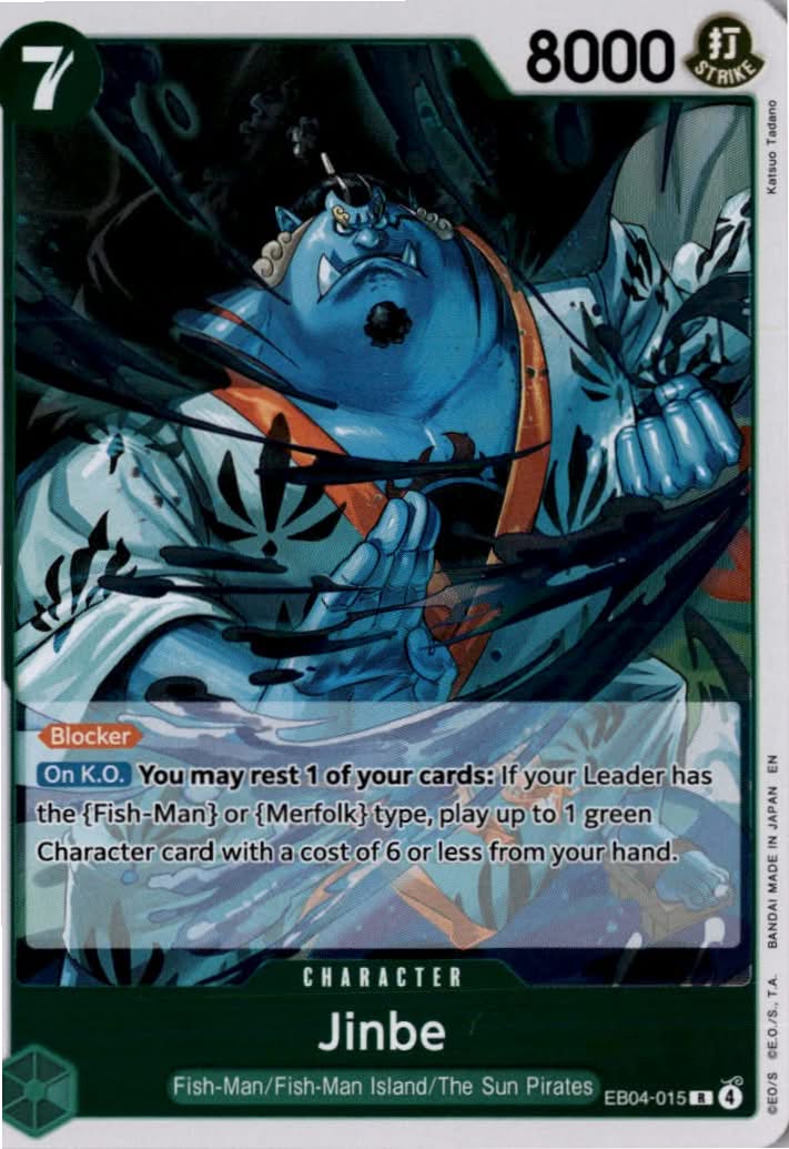 Jinbe (OP14 Reprint) #EB04-015 - The Azure Sea's Seven - One Piece Card Game - Rare - Near Mint