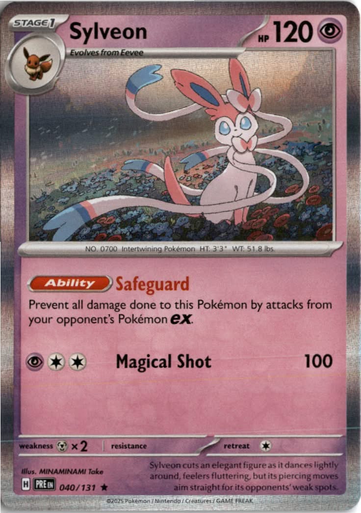 Sylveon #040/131 - Prismatic Evolutions - Pokemon - Rare - Near Mint