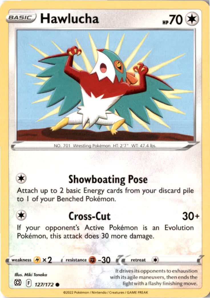 Hawlucha #127/172 - Brilliant Stars - Pokemon - Common - Near Mint