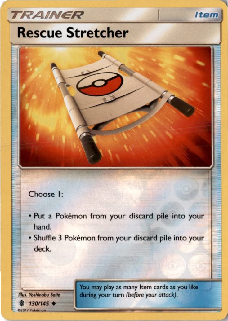 Rescue Stretcher #130/145 - Guardians Rising - Pokemon - Rare - Lightly Played