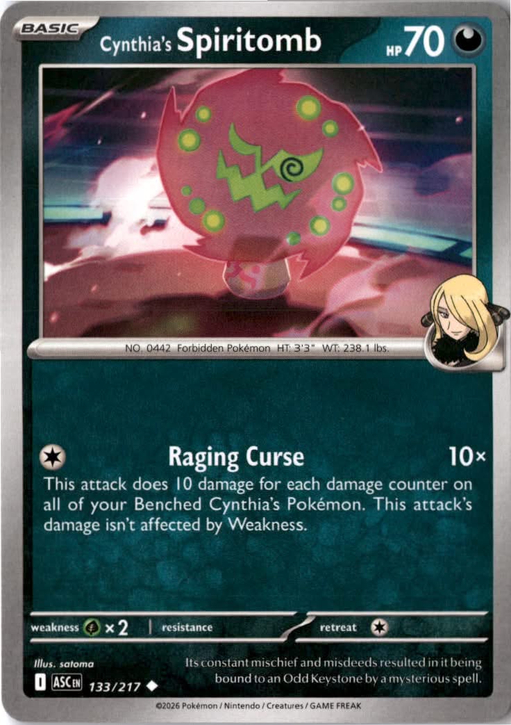 Cynthia's Spiritomb #133/217 - Ascended Heroes - Pokemon - Uncommon - Near Mint