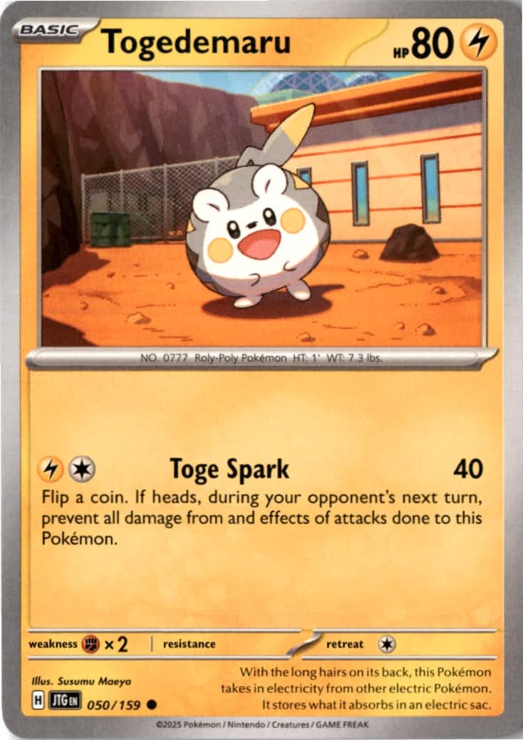Togedemaru #050/159 - Journey Together - Pokemon - Common - Near Mint
