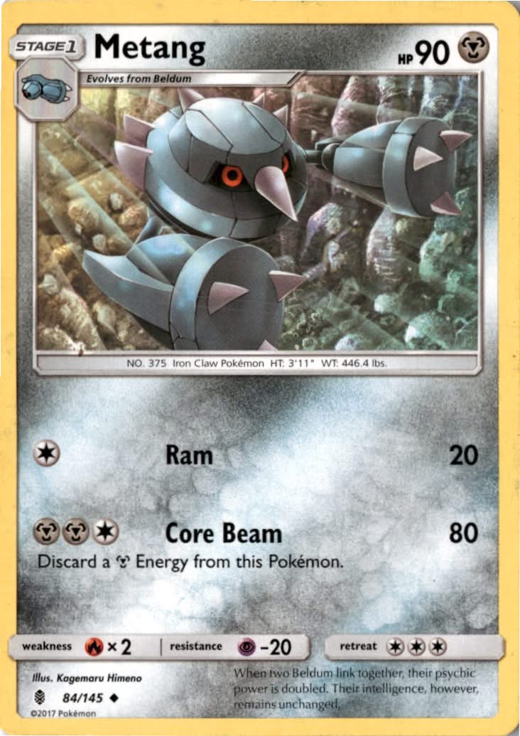 Metang #84/145 - Guardians Rising - Pokemon - Uncommon - Lightly Played