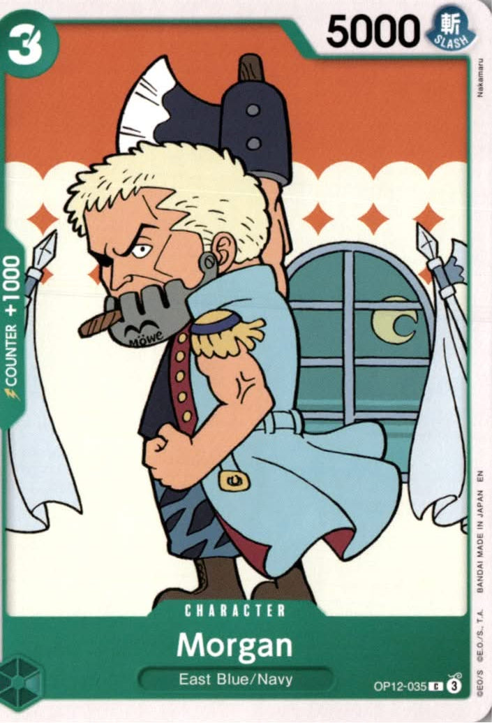 Morgan #OP12-035 - Legacy of the Master - One Piece Card Game - Common - Near Mint