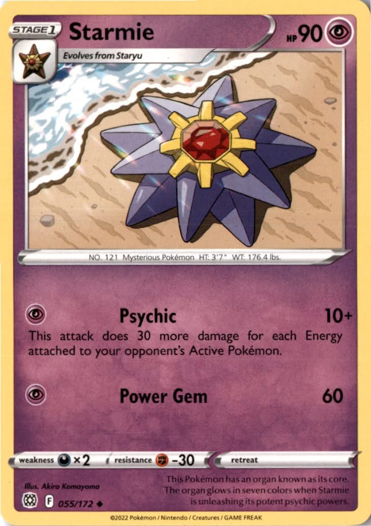 Starmie #055/172 - Brilliant Stars - Pokemon - Uncommon - Near Mint