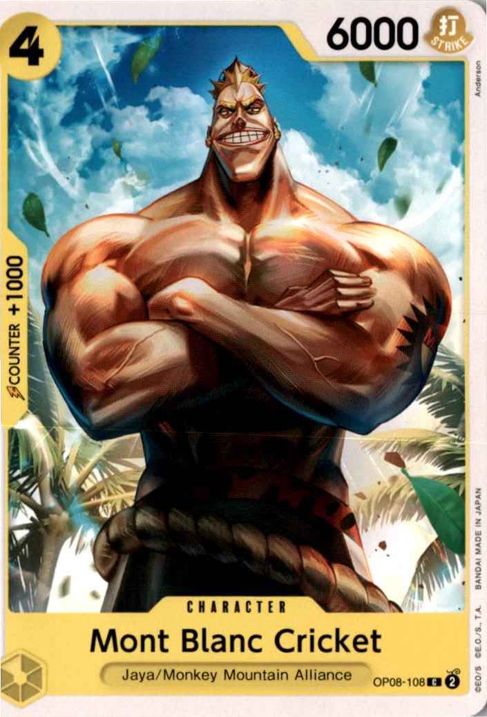 Mont Blanc Cricket #OP08-108 - Two Legends - One Piece Card Game - Common - Near Mint