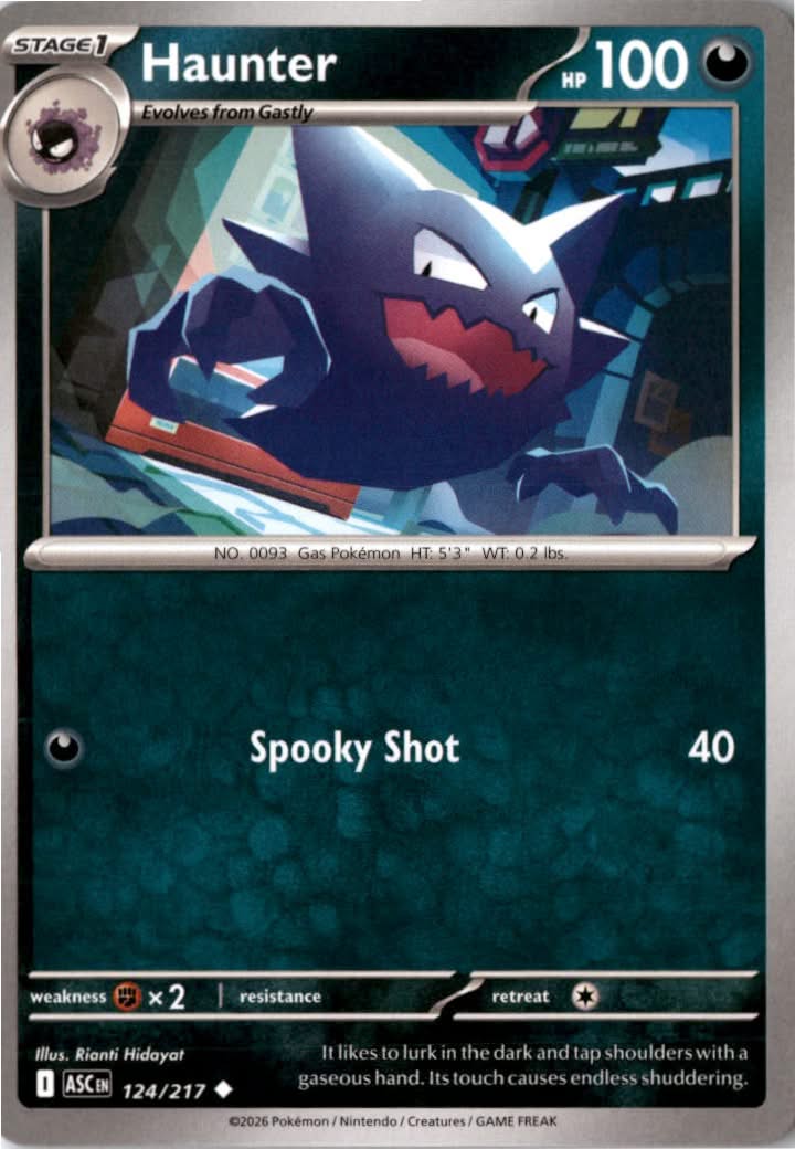 Haunter #124/217 - Ascended Heroes - Pokemon - Uncommon - Near Mint