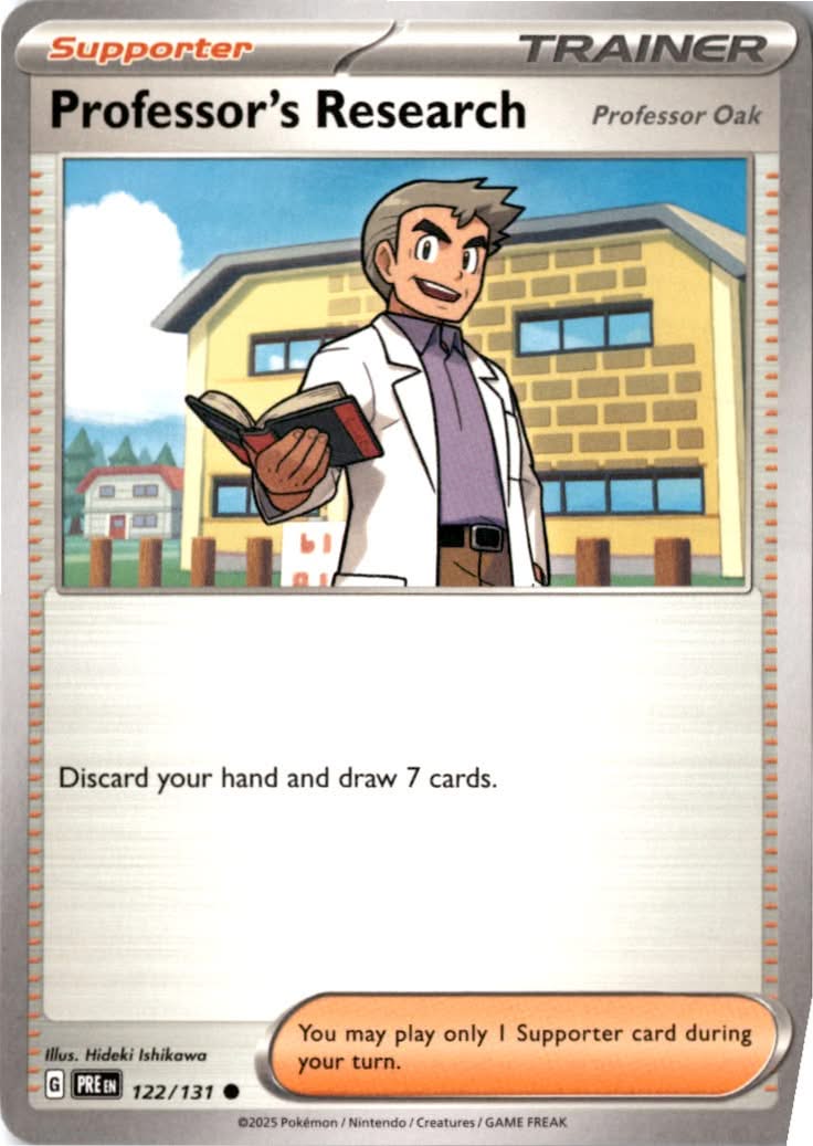 Professor's Research [Professor Oak] #122/131 - Prismatic Evolutions - Pokemon - Common - Near Mint